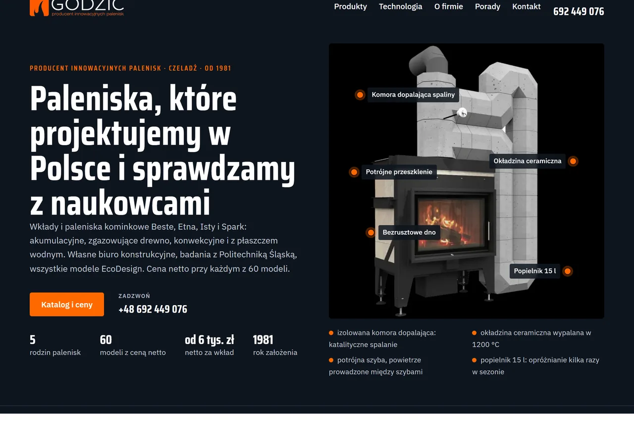 Strona główna z propozycji przygotowanej przez UDB